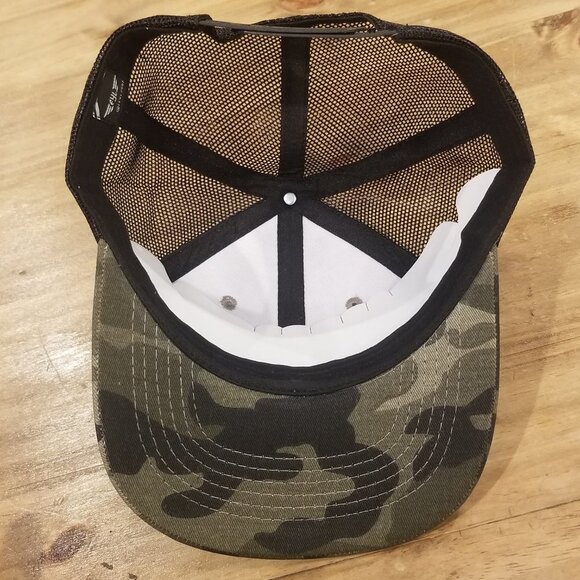 Fish Flag Patch Hat Cap Snap Back Mesh Adjustable Trucker Camouflage Camo Bass - Picture 8 of 10